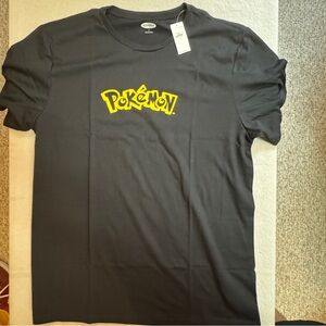 Old Navy Black T-Shirt with Yellow Design